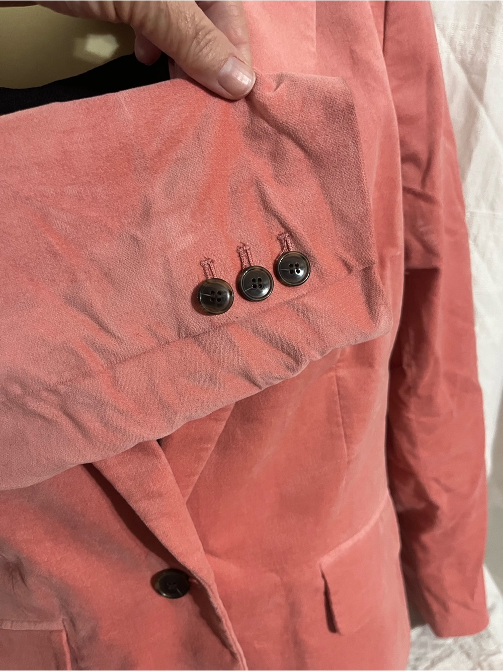 Talbots Rose Pink Velvet Blazer Jacket - Picture 7 of 8